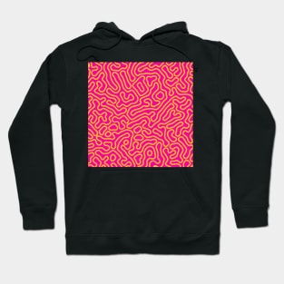 pink and yellow squiggle lines Hoodie